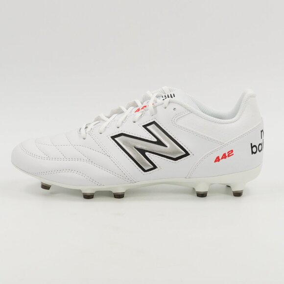New Balance 442 V2 Team FG 'White' MS42FWT2 Leather Soccer Cleats Multi Size - Picture 4 of 10